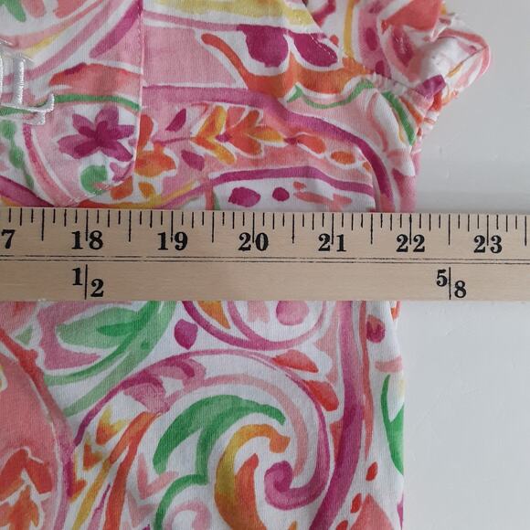 Lauren Ralph Lauren Black Label Boxer Pajama Set Button Up Pink Paisley Womens L - Picture 14 of 16